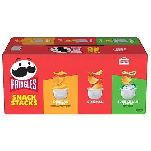 Premium Pringles Snack Stacks Variety Pack Chips, 0.67oz, 36 Count - Perfect for Parties, or Lunchboxes